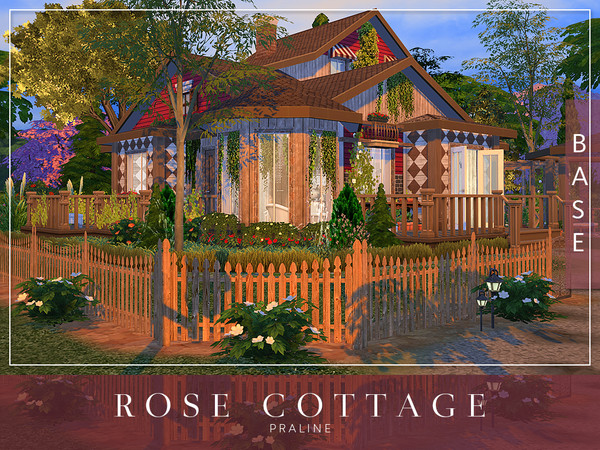 Sims 4 Rose Cottage by Pralinesims at TSR