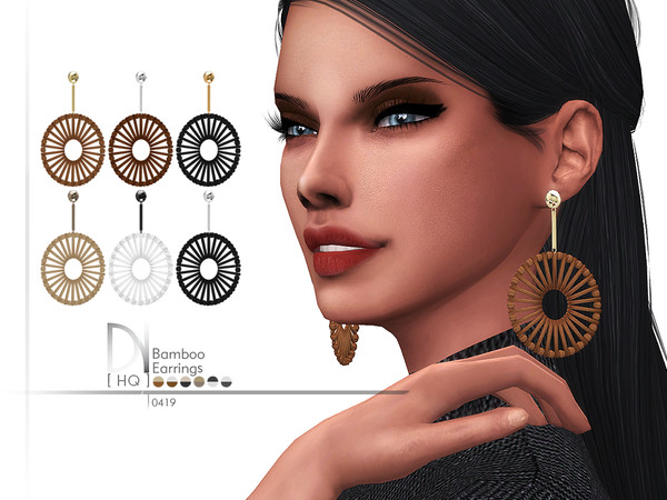 Sims 4 Bamboo Earrings by DarkNighTt at TSR