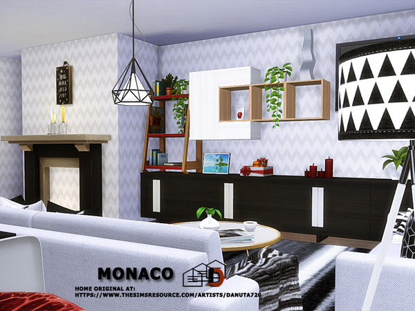 Sims 4 Monaco comfortable modern house by Danuta720 at TSR