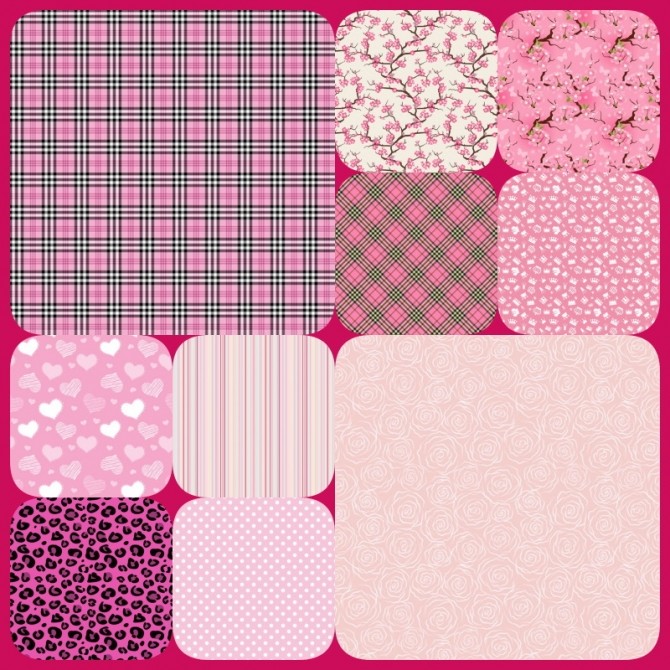 Sims 4 Collection 70 Pink Pattern Part 1 at Annett’s Sims 4 Welt