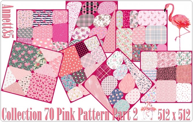 Sims 4 Collection 70 Pink Pattern Part 2 at Annett’s Sims 4 Welt