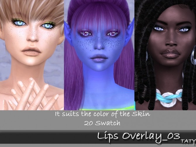 Sims 4 Lips overlay 03 at Taty – Eámanë Palantír