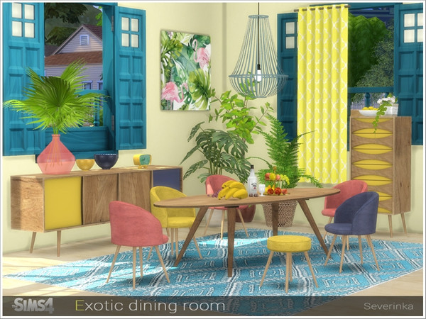 Sims 4 Exotic dining room by Severinka at TSR
