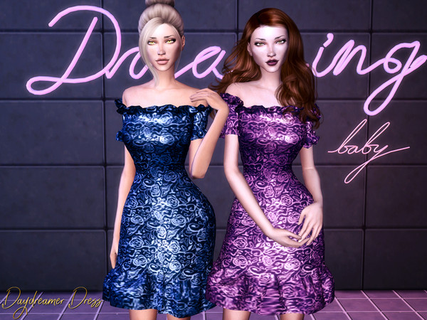 Sims 4 Daydreamer Dress by Genius666 at TSR