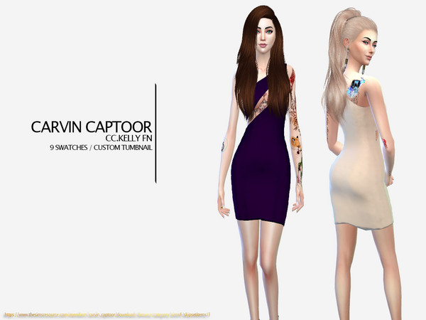 Sims 4 Kelly FN dress by carvin captoor at TSR