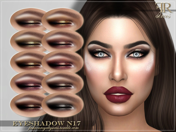 Sims 4 FRS Eyeshadow N17 by FashionRoyaltySims at TSR