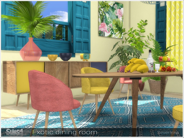 Sims 4 Exotic dining room by Severinka at TSR