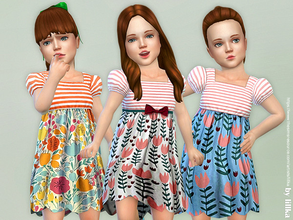 Sims 4 Toddler Dresses Collection P88 by lillka at TSR