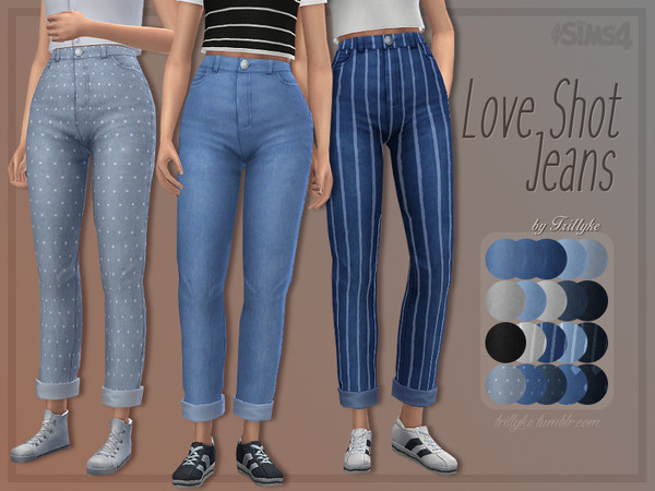 Sims 4 Love Shot Jeans by Trillyke at TSR