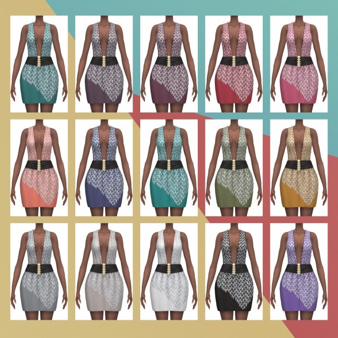 Sims 4 Vegas Dress Formal S3 Conversion at Busted Pixels