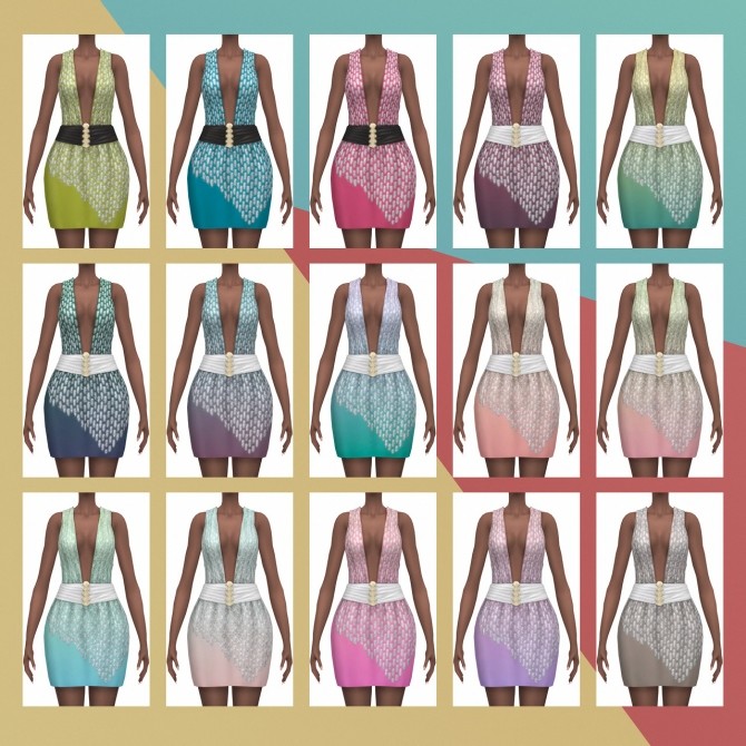 Sims 4 Vegas Dress Formal S3 Conversion at Busted Pixels