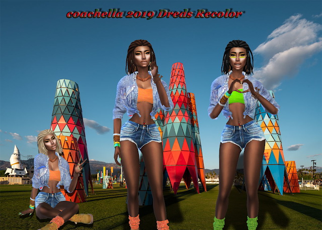 Sims 4 Coachella Dreds Recolor at Teenageeaglerunner