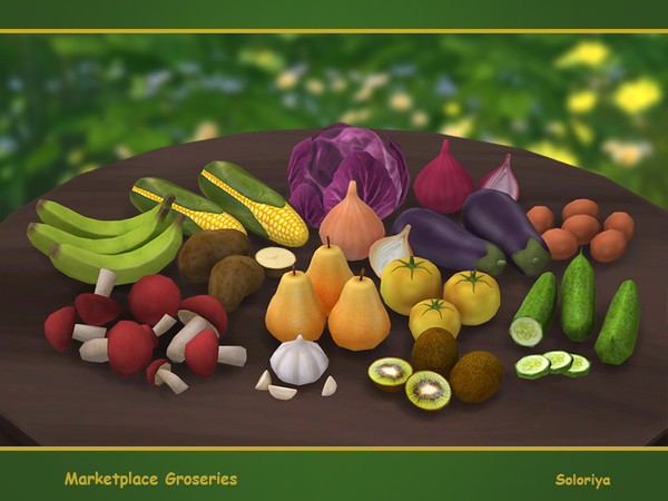 Sims 4 Marketplace Groceries by soloriya at TSR