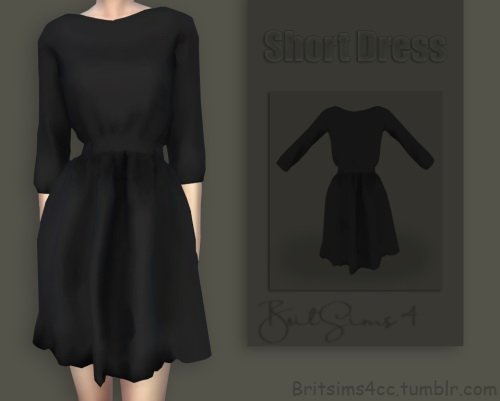 Sims 4 Short Dress at BritSims 4