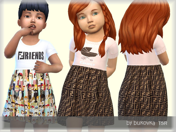 Sims 4 Dress Fe by bukovka at TSR