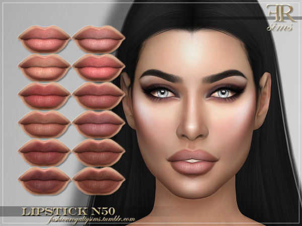 Sims 4 FRS Lipstick N50 by FashionRoyaltySims at TSR