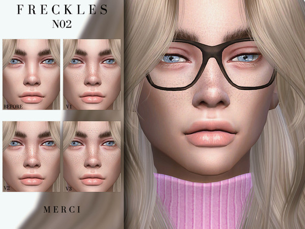 Sims 4 Freckles N02 by Merci at TSR