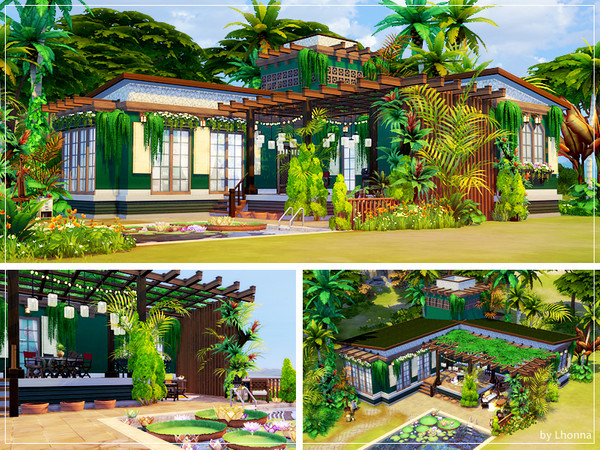 Sims 4 Exotic Vibe bungalow by Lhonna at TSR