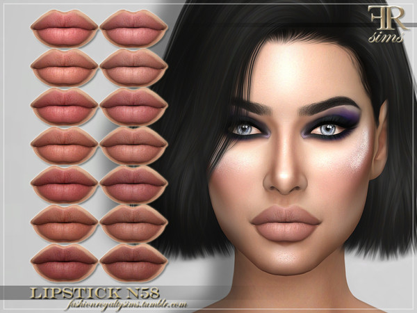 Sims 4 FRS Lipstick N58 by FashionRoyaltySims at TSR