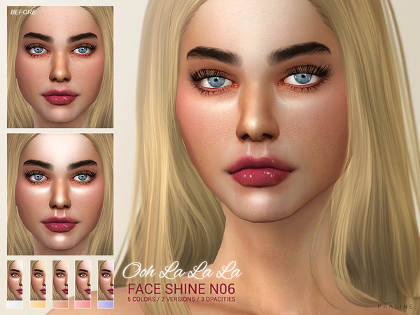 Sims 4 Ooh La La La Faceshine N06 by Pralinesims at TSR