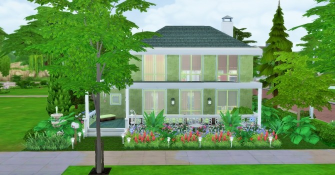 Sims 4 Two story home NO CC by heikeg at Mod The Sims