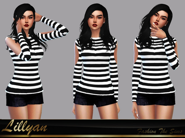 Sims 4 Top Susy by LYLLYAN at TSR