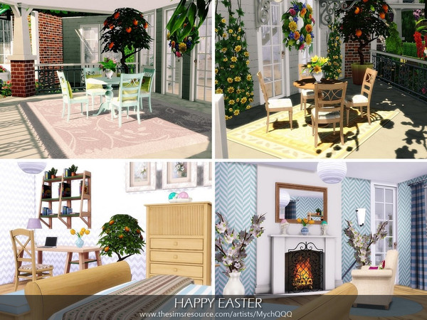 Sims 4 Happy Easter house by MychQQQ at TSR
