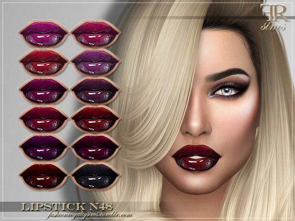 Sims 4 FRS Lipstick N48 by FashionRoyaltySims at TSR
