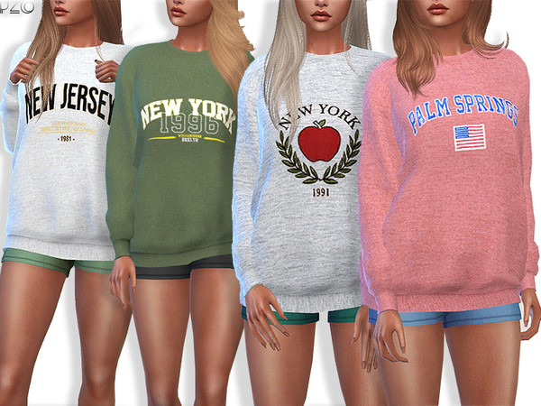 Sims 4 Sporty and Casual Sweatshirts Collection 091 by Pinkzombiecupcakes at TSR