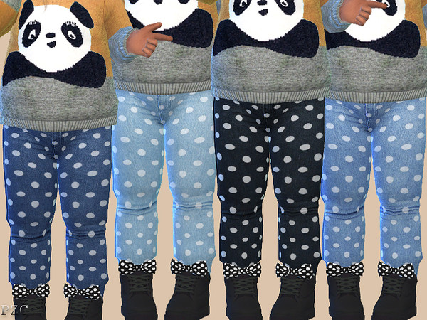Sims 4 PZC 101 Toddler Denim Jeans by Pinkzombiecupcakes at TSR