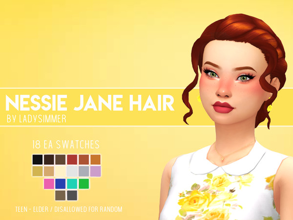 Sims 4 Nessie Jane Hair by LadySimmer94 at TSR