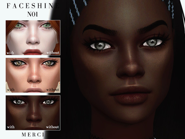 Sims 4 Face Shine N01 by Merci at TSR