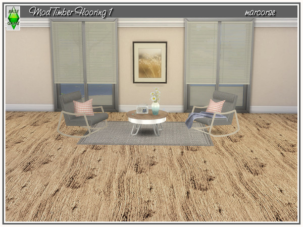 Sims 4 Mod Timber Flooring by marcorse at TSR