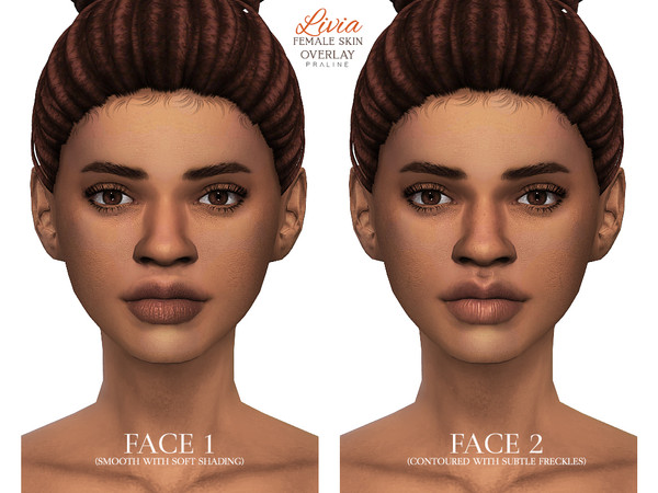 Sims 4 Livia Skin Overlay by Pralinesims at TSR