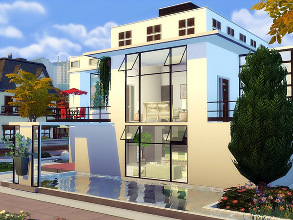 Sims 4 INGA modern house by marychabb at TSR