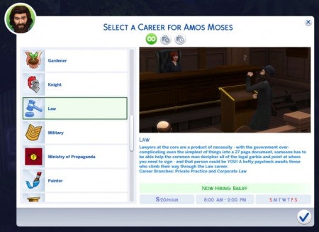 Law Career (Lite) by Ant103010 at Mod The Sims