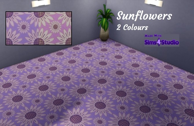 Sims 4 Floral Plush Carpet SET 6 Patterns 30 Colours by wendy35pearly at Mod The Sims