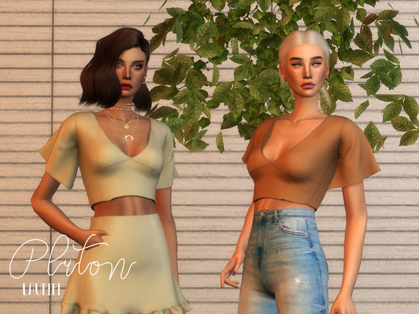 Sims 4 Pluton cropped top by laupipi at TSR