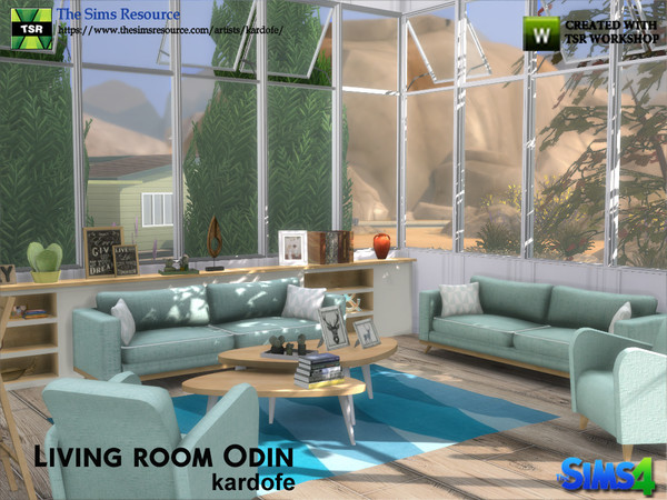 Sims 4 Living room Odin by kardofe at TSR