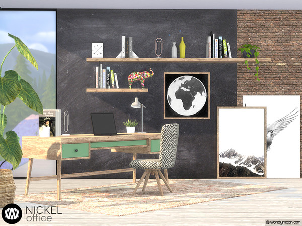 Sims 4 Nickel Office by wondymoon at TSR