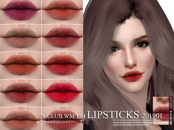 Sims 4 Lipstick 201907 by S Club WM at TSR