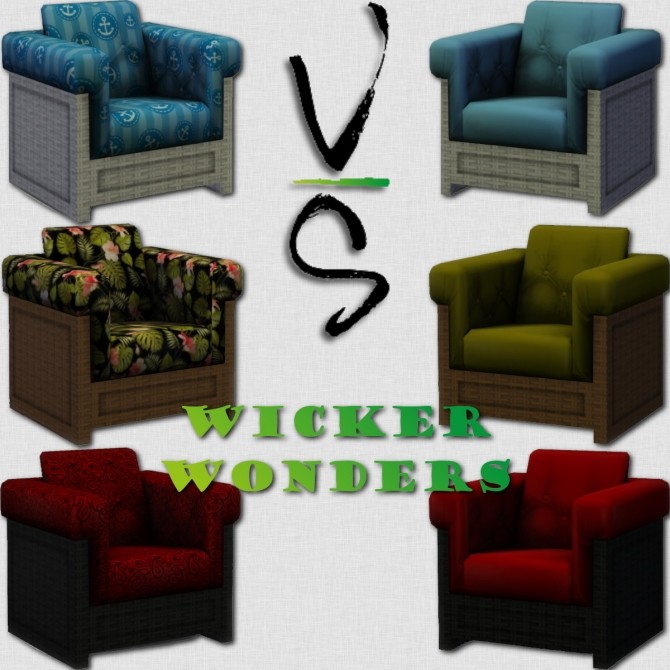 Sims 4 Wicker Wonders living by Veckah at Mod The Sims