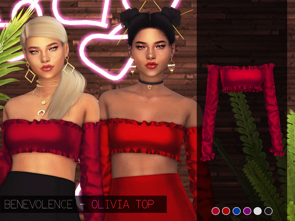 Sims 4 Olivia Top by Benevolence at TSR