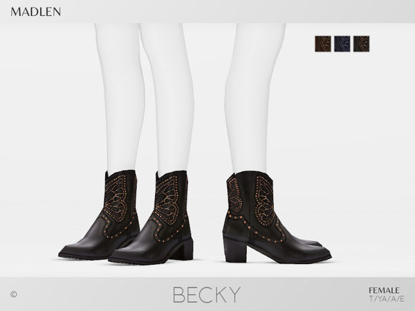 Sims 4 Madlen Becky Boots by MJ95 at TSR