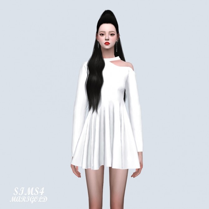 Sims 4 Unbalance Flare Mini Dress (P) at Marigold