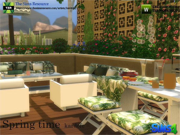 Sims 4 Spring time garden set by kardofe at TSR
