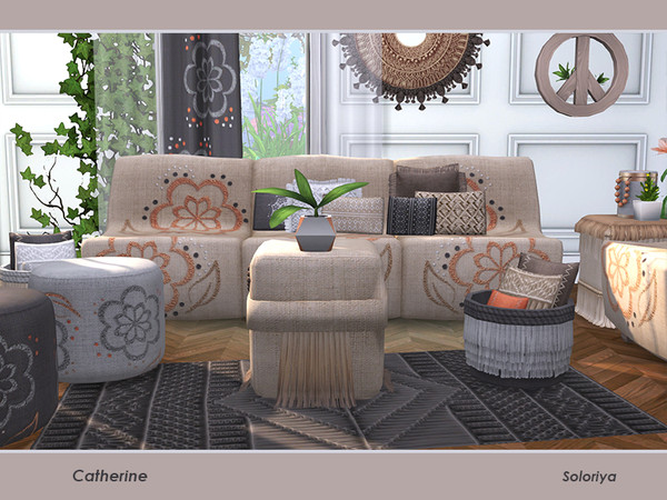 Sims 4 Catherine livingroom by soloriya at TSR