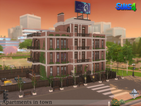 Sims 4 Apartments in town by kardofe at TSR
