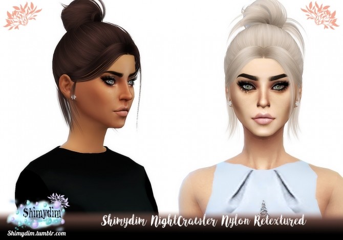 Sims 4 NightCrawler Nylon Hair Retexture Naturals + Unnaturals at Shimydim Sims