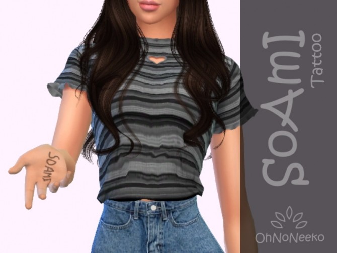 Sims 4 SoAmI Tattoo at OhNoNeeko
